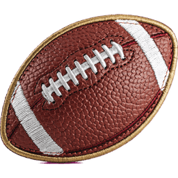 Football badge tile for a custom school license plate frame