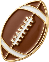 Football badge tile for a custom school license plate frame