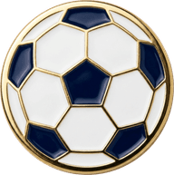Soccer badge tile for a custom school license plate frame